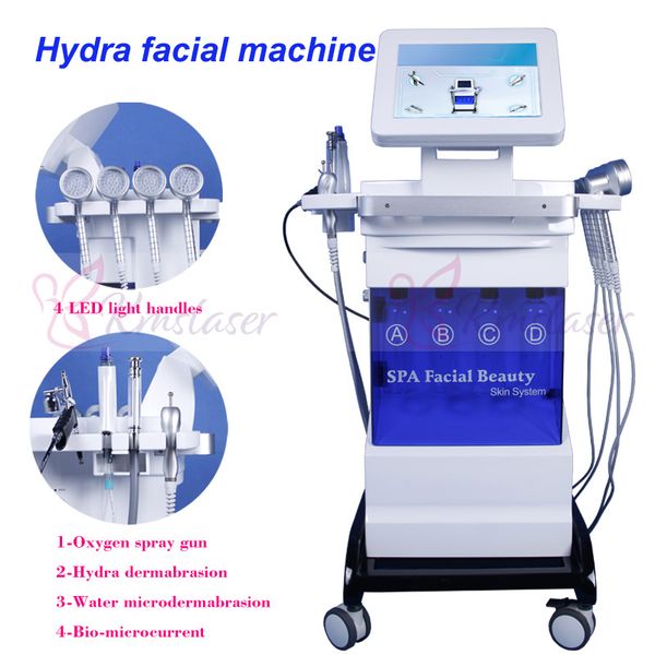 8-in-1-Mikrodermabrasion-Gesichtsgerät Wasserdermabrasion-Hydro-Sauerstoff-Jet-Peeling Ultraschall-Spa-Gesichtsbehandlung Hydra Photo-Lichttherapie