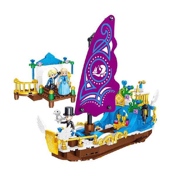 

2019 новый продукт royal conoas boat on the river 353pcs сопоставимые с высоким brand друзья city building blocks