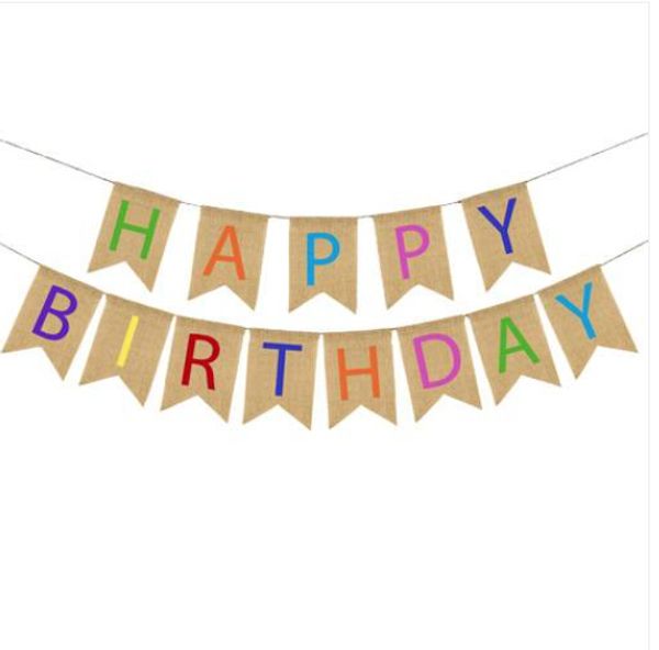 

2019 sales wholesales birthday party decoration happy birthday banner home decor