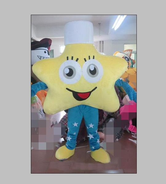 

2020yellow star mascot costumes animated theme pentagram cospaly cartoon mascot character halloween carnival party costume, Red;yellow