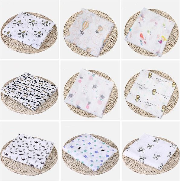 

baby muslin swaddle blanket cotton summer bath towel newborn wraps nursery bedding infant swadding parisarc robes quilt 86 colors d7279