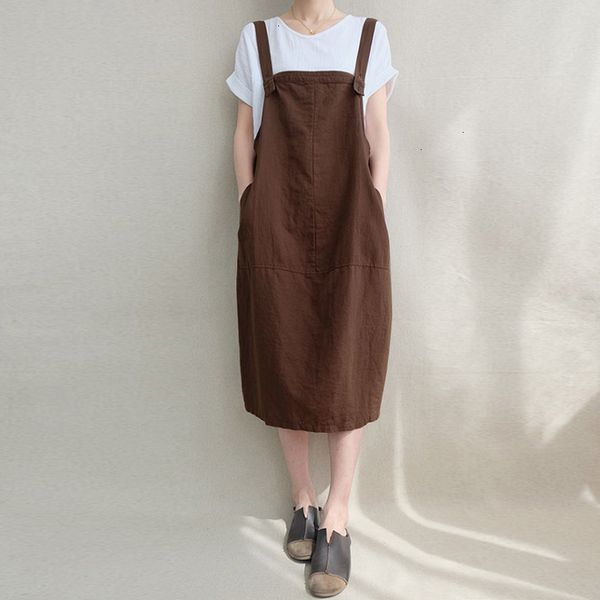 

womens dress women designer dresses 2019 women kaftan dress sleeveless solid cotton vestido vintage casual loose pockets overalls dress, Black;gray