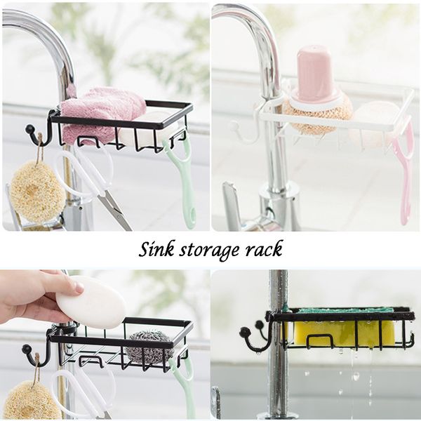 Bathroom Hanging Strainer Organizer Storage Rack Kitchen Sink Sponge Holder