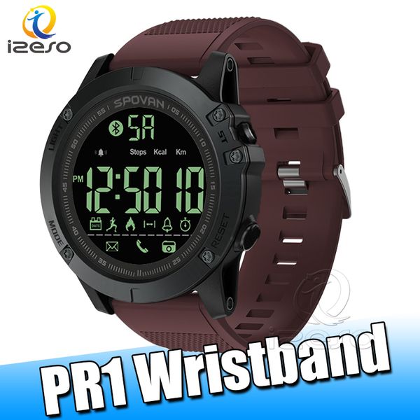 SPOVAN PR1 Orologio digitale Orologi sportivi impermeabili da uomo Barometro Altimetro Termometro Pedometro Monitoraggio cinturino izeso