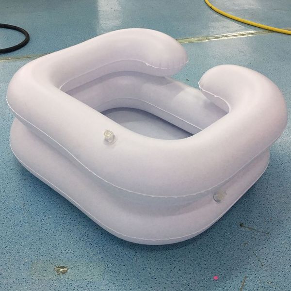 

disabled inflatable shampoo tray elderly care in bed pvc salon hairdressing assistive aid hair washing basin with drain tube