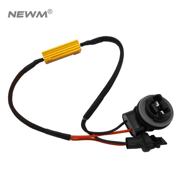 

t10 s25 t20 1156 ba15s 1157 7440 7443 3157 car resistor canbus cable no flickering error decoder canceller led light loading 50w