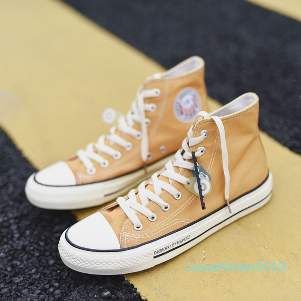 

classic winter canvas shoes 50% ankle boot retro skate sneakers krean ulzzang plimsolls fashion harajuku skate shoes men casual shoes, Black