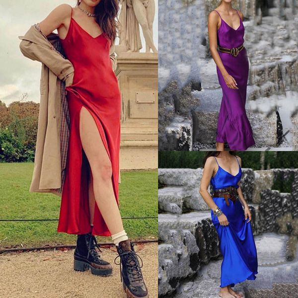 

women's summer casual v neck long party dresses sleeveless swing dress, Black;gray