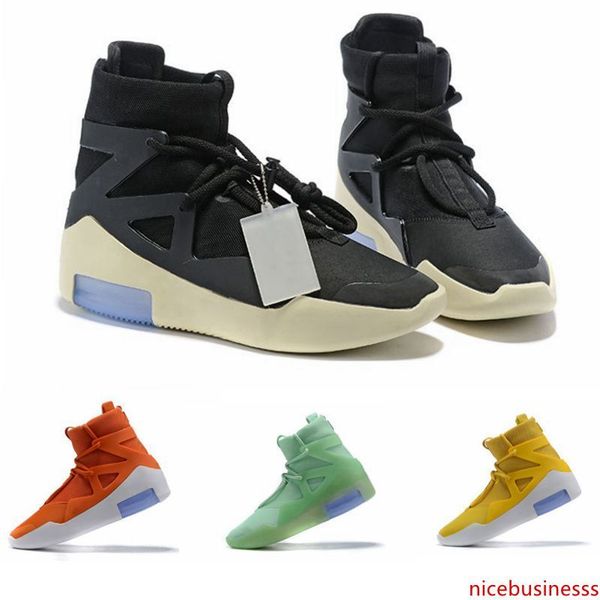 

2019 designer shoes fear of god light bone oranage black men women fashion fog boots real leather for sale size 7-12