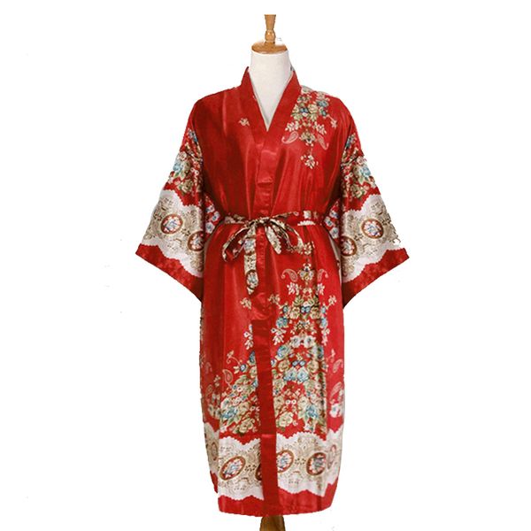

factory direct selling green chinese men satin rayon robe print kimono bath gown summer new casual home wear male nightwear, Black;brown