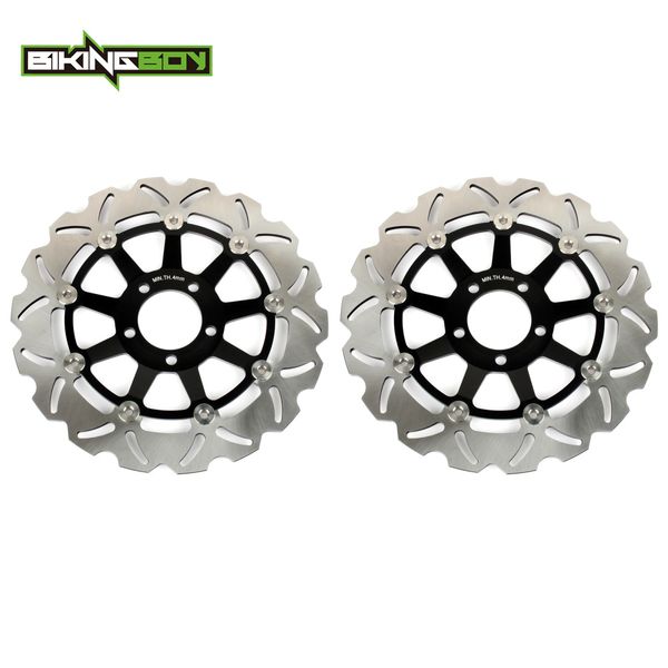 

bikingboy front brake discs rotors disks ninja zx6r 95-01 zx-6r 05-08 zx9r 98 99 zx12r 04-06 gpz900r z 750 s z750 z1000 gtr 1000