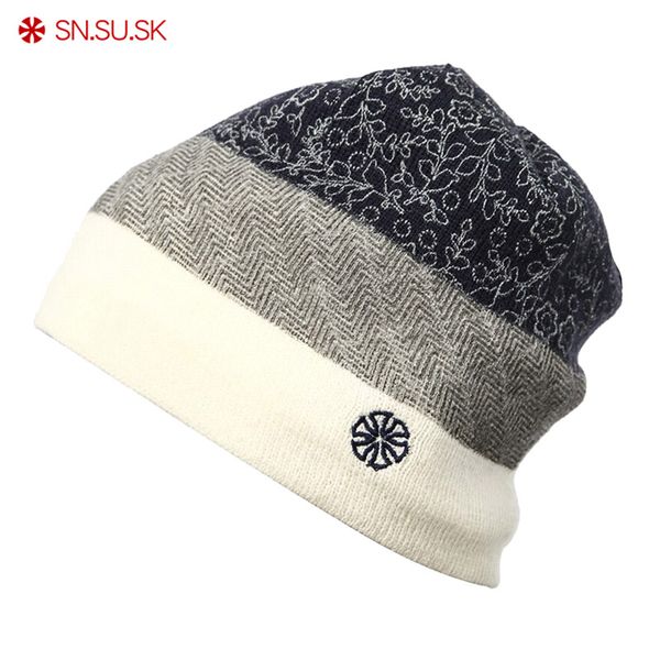 

sn.su.sk snowboard winter skull cap & hat beanie. ( wool knitted ) man woman 0007 toucas de inverno gorros