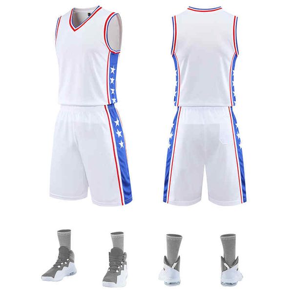 

2020 новый пользовательский баскетбол джерси высокое качество mens свободная перевозка груза вышивки logos 100% сшитый топ salea1 015, Black;red