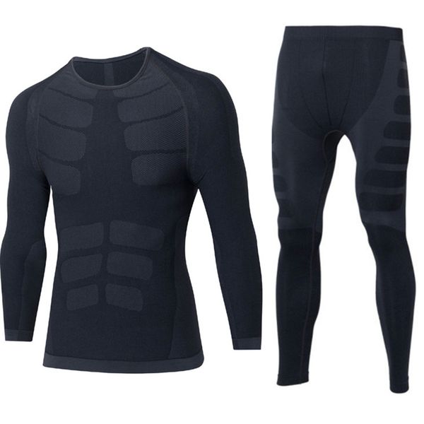 

2018 new men's quick-drying warm long section brand trousers underwear suit body type light pressure comfortable breathable, Black;white