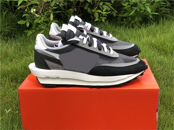 

2020 release sacai x ldwaffle ldv black white nylon pine green varsity blue red purple wolf grey men women running shoes sneakers with box