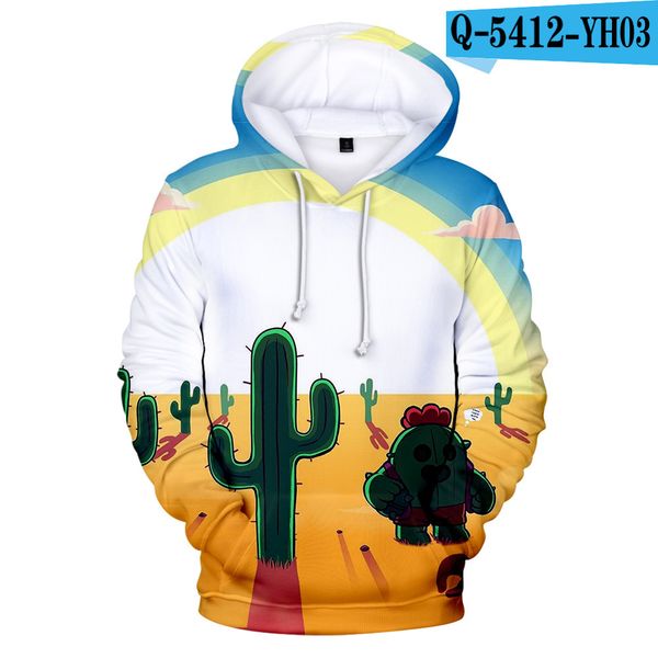 

new selling wilderness fighting brawlstarsd digital printing hooded sweater hoodies autumn