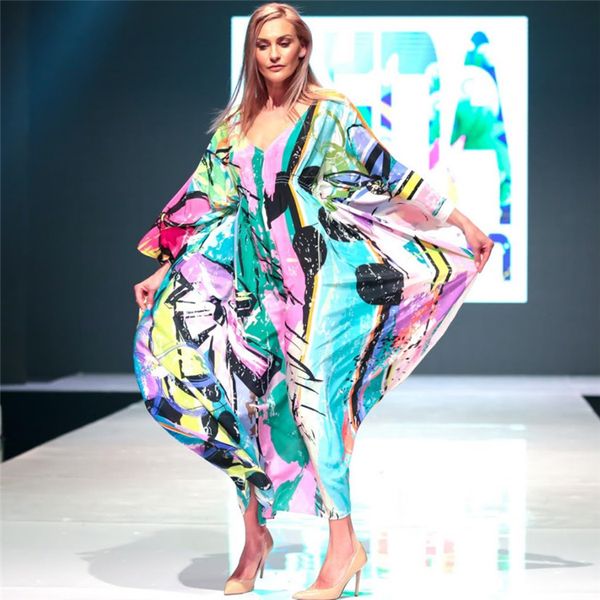 

loose bikini cover up chiffon long beach dress women dresses robe de plage vestidos playa pareos de playa mujer beachwear