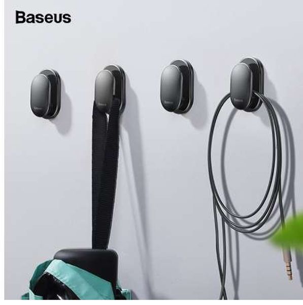 Baseus 4 PCS Organizador de Cabo Cabo USB Clipe Protetor de Gerenciamento de Cabo Enrolador de Sucção Sucção Ganchos de Parede Cabide Suporte para Adesivo de Carro