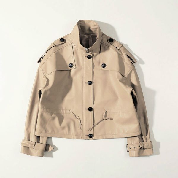 

autumn 2020 tie commuter training collar sheepskin short sleeve long sleeve apricot black red jacket