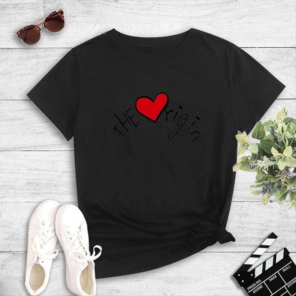 

round collar letter love printed short-sleeved t- female base round collar letter love printed short-sleeved t- shirt female base shirt, White