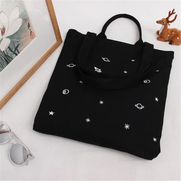 

fashion durable women student cotton linen single shoulder bag shopping tote female flax canvas shopping bags