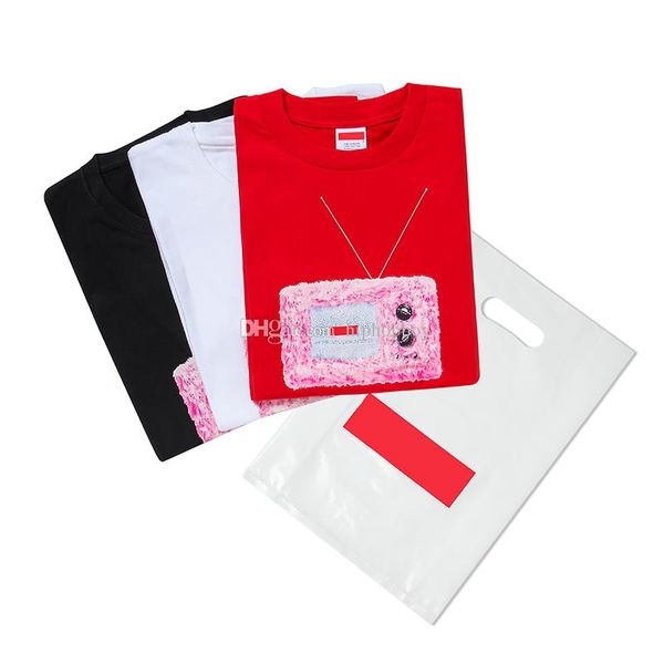 

box logo мужские конструктор футболки luxury hip мужчины лето короткие рукава высокого качества хоп мужчины женщин тройники, White;black