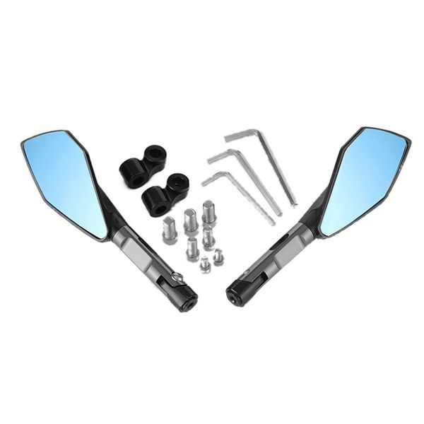 

27.6cm length 2 pcs motorcycle modified aluminum rearview mirror rearview mirror inverted street car