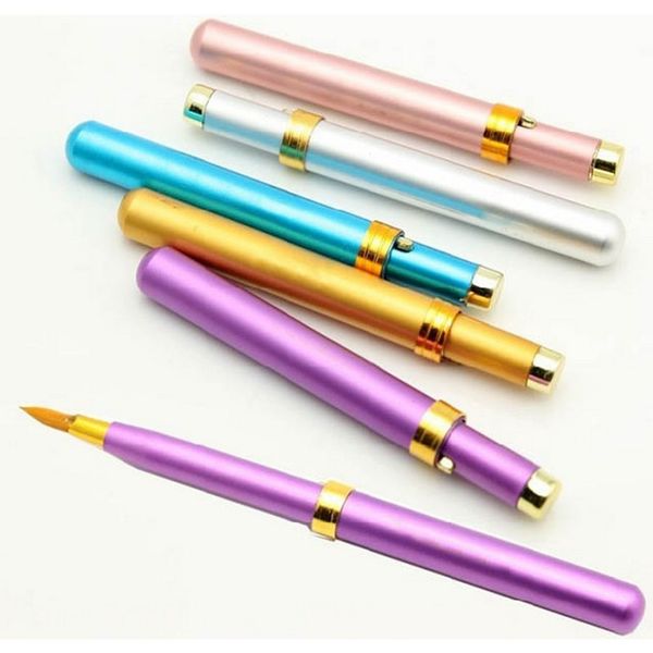 

6pcs retractable practical gloss lip pencil adjustable lipbrush gift portable metal fashion makeup brushes