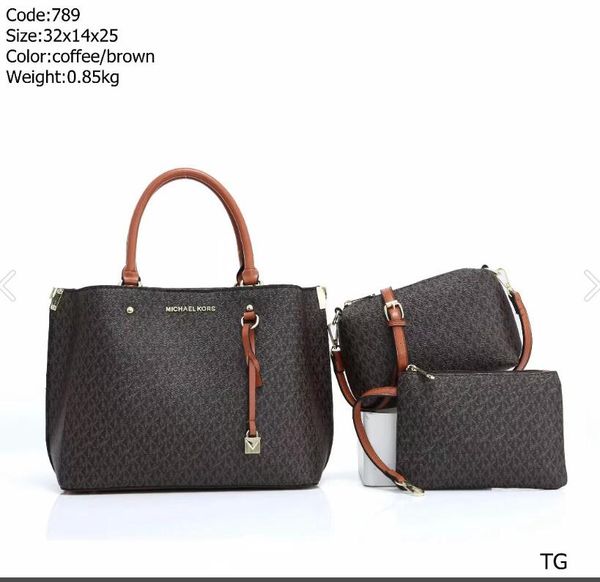 

brand letter handbag two pcs set for girl women handbags shoulder bags 3color avaliable brand bag famous style 789