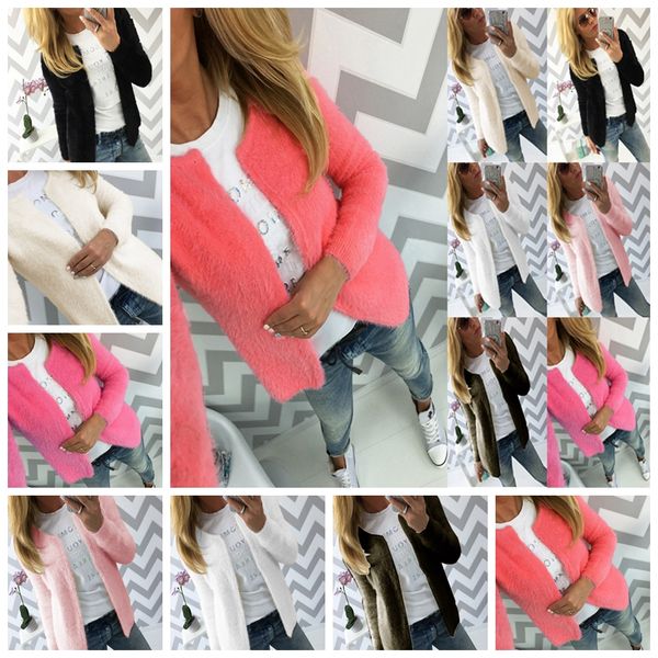 

2021 autumn/winter fashion europe america style pure cardigan round neck long sleeve sweater small coat, White;black