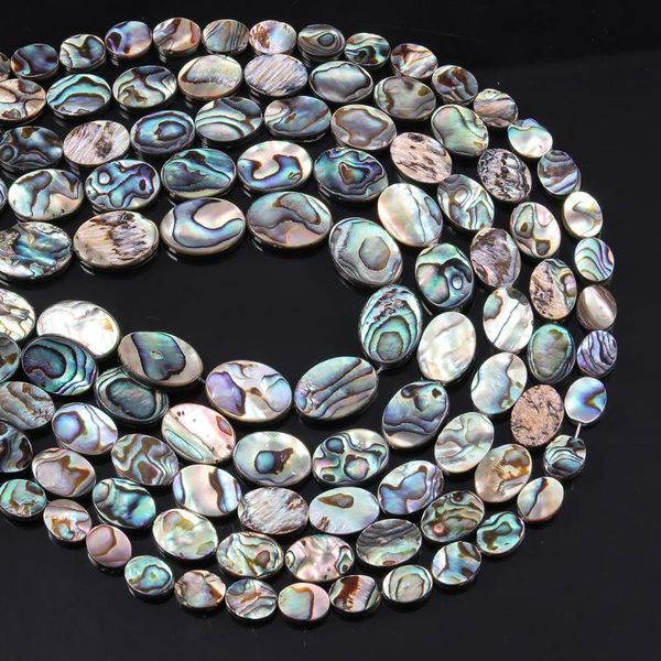 

natural shell loose beads oval disc shape abalone shell isolation beaded for jewelry making diy bracelet necklace accessories