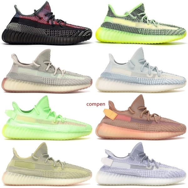 

светоотражающие ешая yecheil yeezreel мужчины женщины обувь kanye west clay gid glow черный статический конструктор кроссовки citrin cloud w