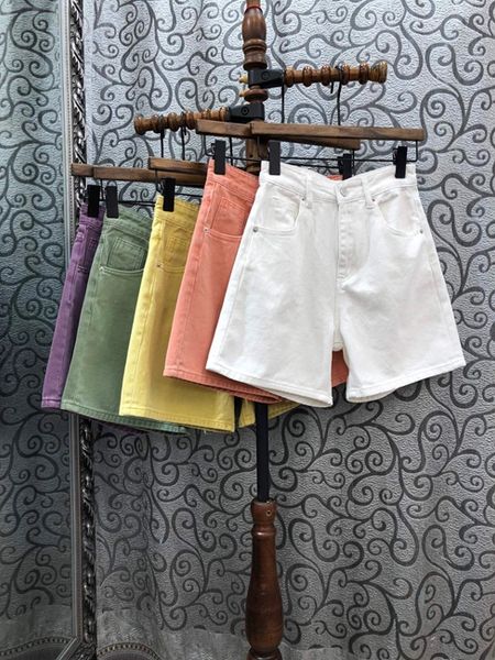 

2020 spring new women's wild simple pockets denim shorts 0505, White;black