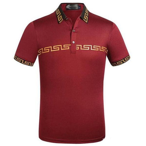 

new 2019 summer men's lapel t shirt size m-3xl letters printing polo shirt cotton tees tshirt 5 clors, White;black