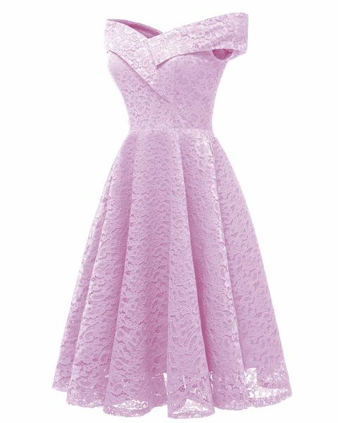 Womens Lace Evening Cocktail Wedding Formal Ball Gown V Neck Party Mini Dresses Womens Lace Evening Cocktail Wedding Formal Ball Gown V Neck Party Mini Dresses
