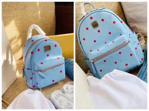 

2020 new fashion women and men prints backpack leisure stark blue backpack school bag