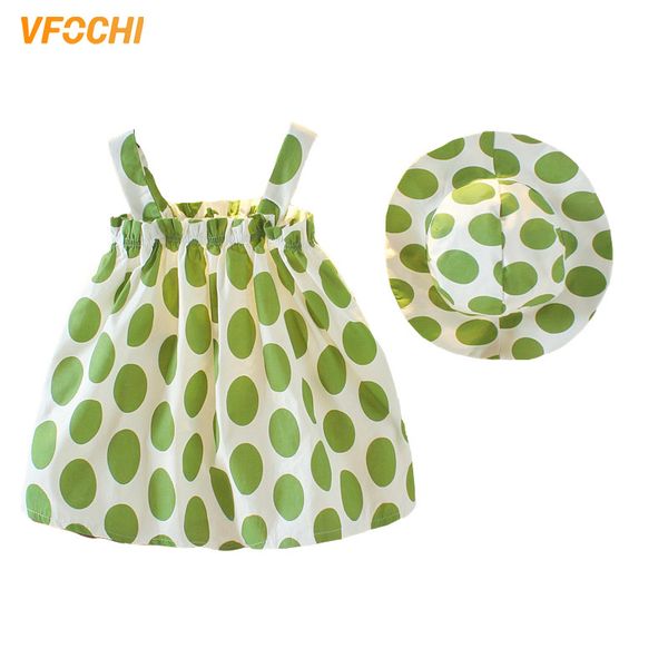 

vfochi девушка 2020 платья с летняя шляпка одежда для девочек dot печать девочка платье детская мода платья для девочек, платье для пляжа, Red;yellow