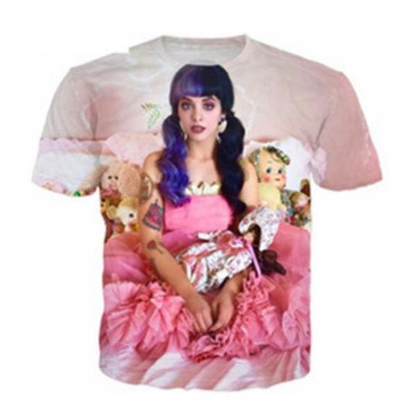 

fashion 3d melanie martinez crybaby print summer t-shirts women/men clothes casual 2020 new short sleeves tshirts plus size r207, White;black