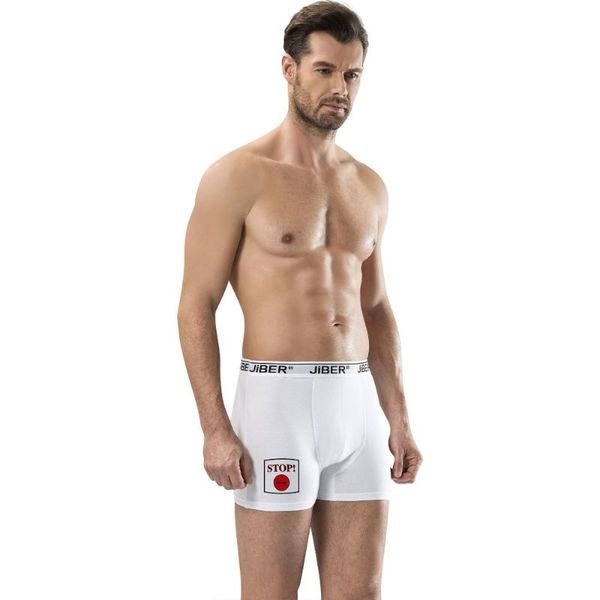 

jiber male printed lycra boxer - 154, Black;white