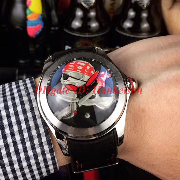 NOVO mens bolha assistir pirata relógios movimento automático montre de luxe Faixa de borracha Fisheye relojes mecânicos de lujo para hombre