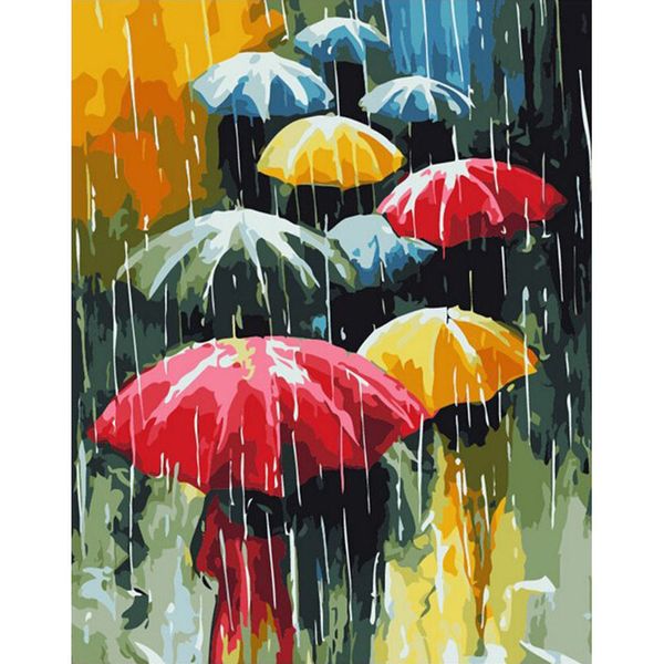 

frameless umbrella diy painting by numbers abstract modern wall art canvas painting unique gift for home decoration 40x50cm