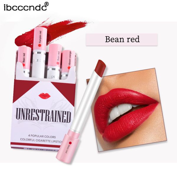 

velvet matte long lasting waterproof cigarette lipstick fog surface nude lipstick maquillaje batom 4pcs/box