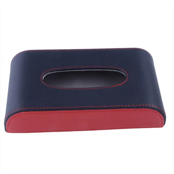 

universal red leather auto car tissue box cover napkin paper holder towel