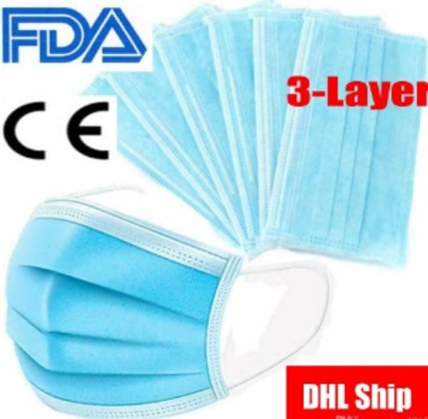 

pay ship cost get masks for those in need disposable face mask 3 layer ear-loop dust mouth mask cover 3-ply non-woven disposable dust
