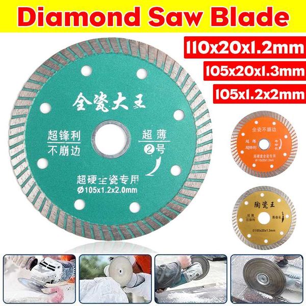 

durable 105/110mm ultra-thin diamond porcelain saw blade sintered diamond circular disc for cutting porcelain tiles