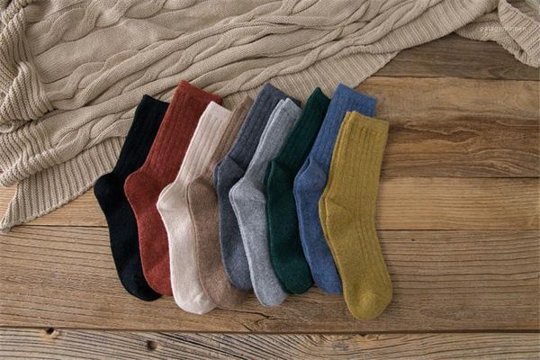 

thickened tube socks rabbit wool socks draw durable women socks warm ladies hose winter new ladies, Black;white