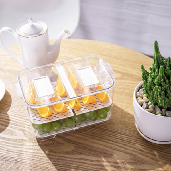 

storage container plastic containers double-layer er refrigerator safe keep fresh e2s