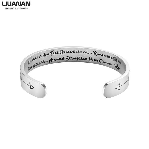 

daughter engraved cuff bracelet 10mm wide bracelet silver family bangle jewelry daughter gifts whenever you feel overwhelmed, Black
