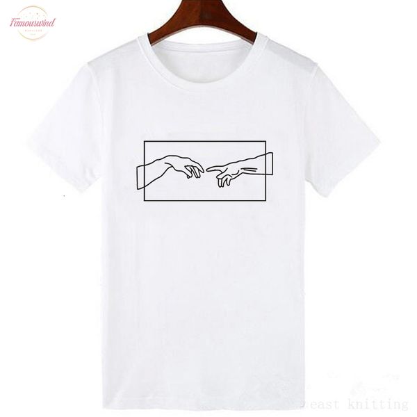 

womens new fashion print t shirt tumblr clothing aesthetic art harajuku graphic tee shirt drop shipping, White
