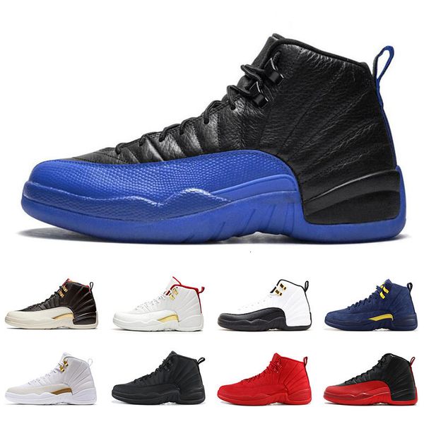 

2019 12s basketball shoes for men fiba game royal triple black gym red cny dark grey 12 mens sports sneakers size 8-13
